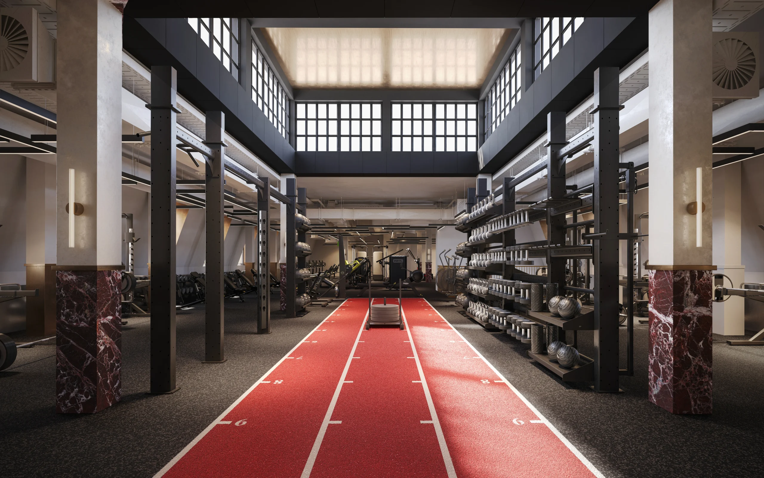 Third Space Chelsea Gym Floor CGI